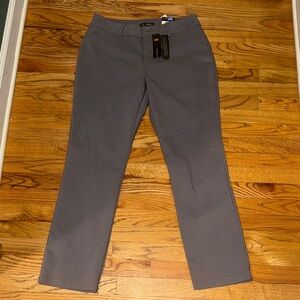 Women’s Lee Secretly Shapes straight leg boulder gray dress pants size 14. NWT